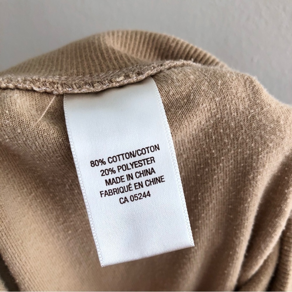 Cotton Ginny Vintage Y2K Terry Cloth Cropped Lounge Pants Tan XXL - Picture 10 of 12